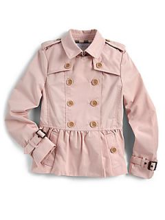 Burberry Little Girls Peplum Trenchcoat   Pale Pink