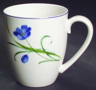 Mikasa Garden Poetry Mug, Fine China Dinnerware   Casual Classics,Blue Flowers,P