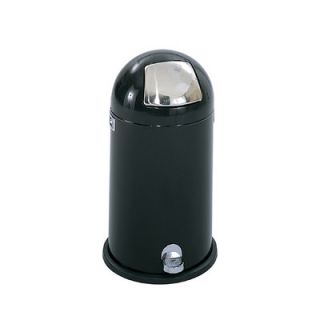 Safco Products Nine Gallon Step On Dome Receptacle 9720BL / 9720WH Color Black