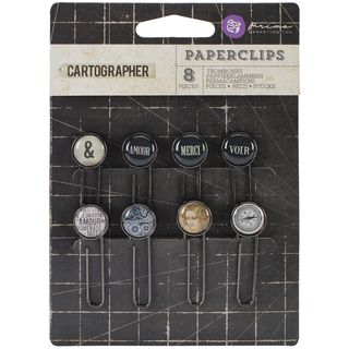 Cartographer Typewriter Key Paper Clips 2in 8/pkg