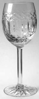 Unknown Crystal Unk6738 Water Goblet   Clear,Cut,Crisscross,Vertical,No Trim