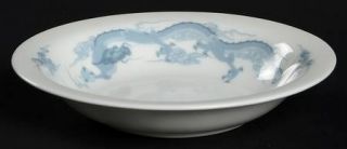 Fukagawa Dragon Blue/Gray Fruit/Dessert (Sauce) Bowl, Fine China Dinnerware   Bl