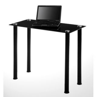 RTA Home And Office CT Computer/Laptop Desk Utility Desk CT 015 Glass Black