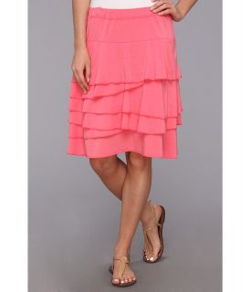 Mod o doc Cotton Modal Jersey Tiered Skirt Womens Skirt (Pink)