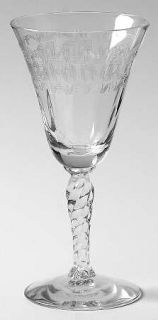 Fostoria Greek (Stem #5097, Ne #45) Wine Glass   Stem #5097, Needle  Etch #45