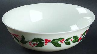 Arcopal Arp9 Coupe Cereal Bowl, Fine China Dinnerware   Green Holly, Red Ribbon