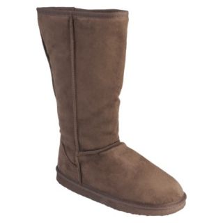 Womens Journee Collection Ladies 12 Inch Faux Suede Boot   Brown (7)