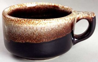 Pfaltzgraff Gourmet Brown Soup Mug, Fine China Dinnerware   Brown Drip Design On