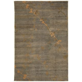 Martha Stewart Trellis Blue/ Quartz Wool Rug (5 6 X 8 6)