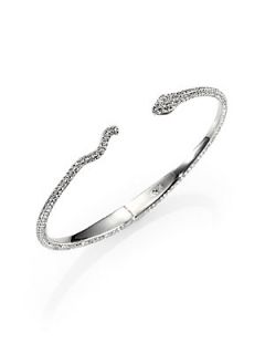 Adriana Orsini Pave Crystal Snake Cuff Bracelet/Silvertone   Silver