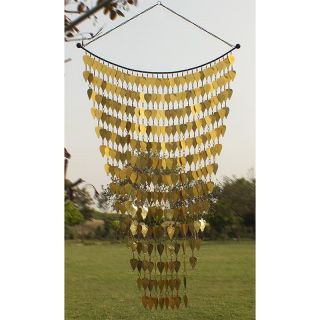 Monarch Brass Tinkling Leaves Wind Art Wind Chimes   42 x 24 in. Multicolor  