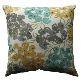 Luxurious Floral Toss Pillow   Pool (18x18)