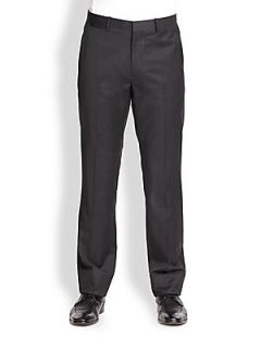 Theory Marlo Shebster Wool Trousers   Charcoal
