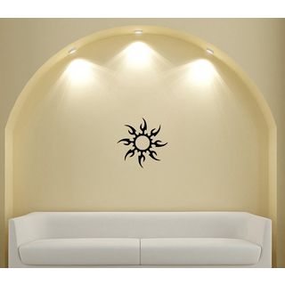 Sun Curls Vinyl Wall Decal (Glossy blackDimensions 25 inches wide x 35 inches long )