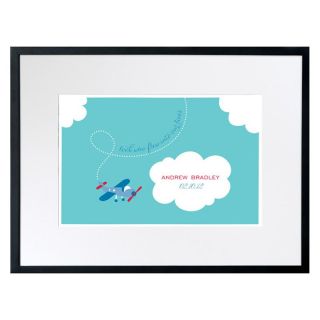 Checkerboard Ltd Tiny Skywriter Personalized Framed Wall Decor   24W x 18H in.