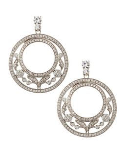 CZ Pave Double Circle Earrings
