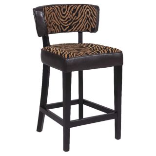 Chintaly Tiger Stationary 26 in. Counter Stool   Black   0296 CS