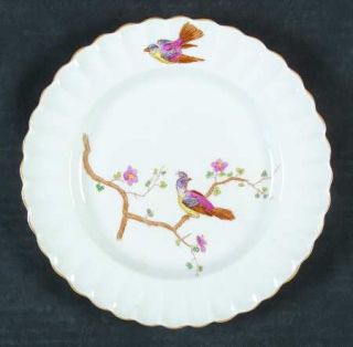 Spode Aviary Birds Salad Plate, Fine China Dinnerware   Chelsea Shape,Multicolor