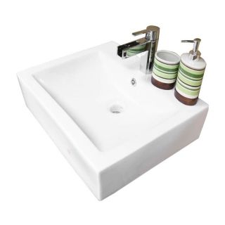 Bellaterra Home 20.5W x 16.5D in. Ceramic Integral Sink Vanity Top Multicolor  