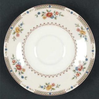 Royal Doulton Kingswood Saucer for Flat Cup, Fine China Dinnerware   Red, Blue,