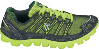 Mens K Swiss Vertical Tubes Cali Mari   Bright Green/Frost/Black Running Shoes
