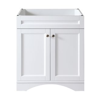 Virtu Usa Elise 30 inch White Single sink Cabinet Only Bathroom Vanity
