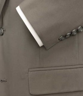 Natural Stetch 2 Button Poplin Suit with Pleated Trousers Extended Sizes JoS. A.