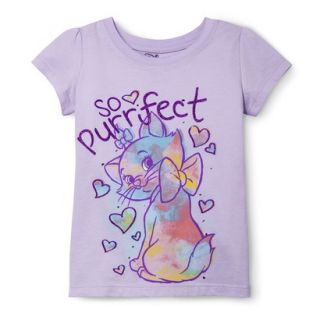 Disney Aristocats Infant Toddler Girls Short Sleeve Tee   Spring Lilac 4T