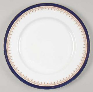 John Aynsley Leighton Cobalt (Smooth) Dinner Plate, Fine China Dinnerware   Coba