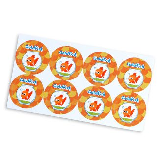 Goldfish Large Lollipop Sticker Sheet
