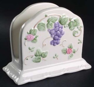 Pfaltzgraff Grapevine Napkin Holder, Fine China Dinnerware   Stoneware,Purple Gr