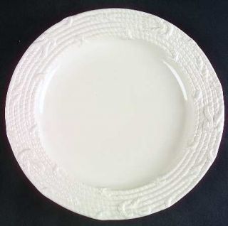 American Atelier Nautical White Dinner Plate, Fine China Dinnerware   All White,