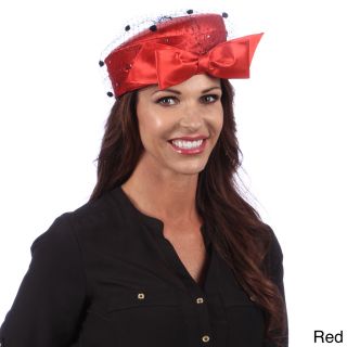 Satin Pill Box Hat Fascinator With A Pretty Bird Cage Veil (100 percent Wool, chenilleInside dimensions 22 inches to 22.5 inches Crown 4 inchesBrim 5.5 inchesCare instructions Hand wash onlyImportedClick here to view our hat sizing guide)
