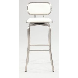 Chintaly Modern Bar Stool 1192 BS BLK / 1192 BS WHT Color White