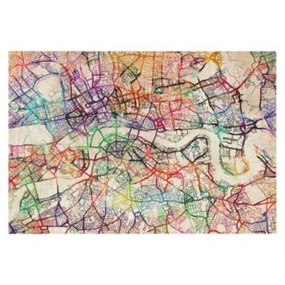 London Street Map V Unframed Wall Canvas