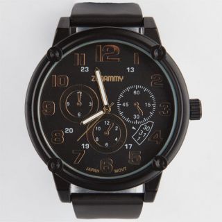 Gold Dial Rubber Band Watch Black One Size For Men 221522100