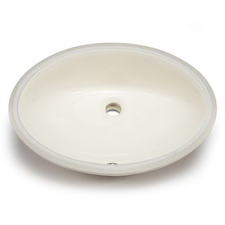 Hahn Ceramic Bathroom Bisque Large Oval Bowl (um) (BisqueSink type BathroomSink style UndermountSink material PorcelainExterior dimensions 22.5 inches long x 16.25 inches wideInterior dimensions 19.5 inches long x 14 inches wideDrain opening dimensio