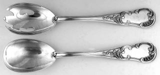 Buccellati Quirinale (Sterling) 2 Piece Salad Set, Solid Pieces   Sterling,Scrol