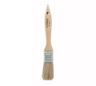 Winco Flat Pastry Brush, 1 in Wide w/ Flat Boar Bristles & Wooden Handle