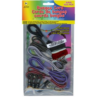 Bungee Cord Super Value Pack 5 Colors/pkg 15 Total blue And Red