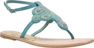 Womens J. Renee Glint   Turquoise Nappa/Beaded Ornamented Shoes