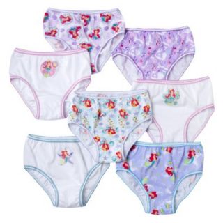 Disney Princess Ariel Girls 7 Pack Panty Set   Assorted 6