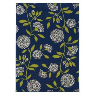 Crystal Floral Accent Rug   Blue (37x56)