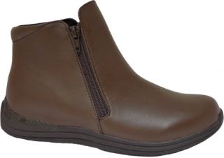 Womens Drew Zippy   Brown Soft Nappa Boots