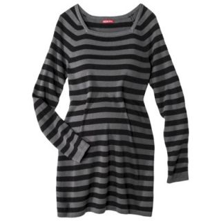 Merona Maternity Long Sleeve Striped Sweater   Black/Gray XS