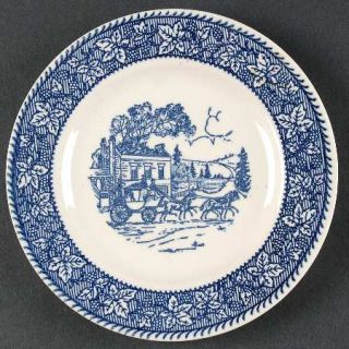 Homer Laughlin  Shakespeare Country Blue (Leaves) Bread & Butter Plate, Fine Chi