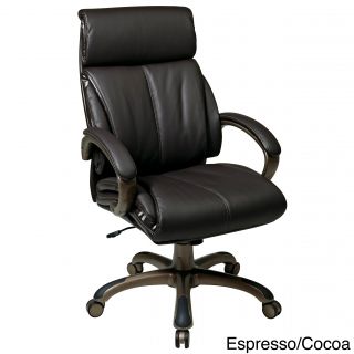 Office Star Products Work Smart Eco Leather Seat And Back Executive Chair Model Ech6880 (Black/ titanium, espresso/ cocoaWeight capacity 250 poundsDimensions 47 inches high x 25.75 inches wide x 30 inches deepSeat dimensions 21 inches wide x 20 inches 