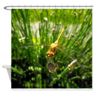  Yellow Dragonfly Shower Curtain  Use code FREECART at Checkout