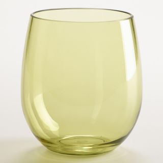 Green Acrylic Stemless Wine Glasses, Set of 4   World Market