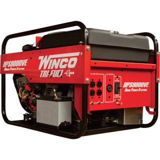 Winco Trifuel Generator   9000 Surge Watts, 8000 Rated Watts, Electric Start,